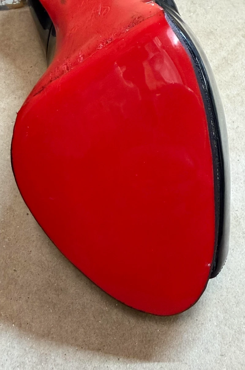 Christian Louboutin Very Prive Red Sole Restoration after repair 2