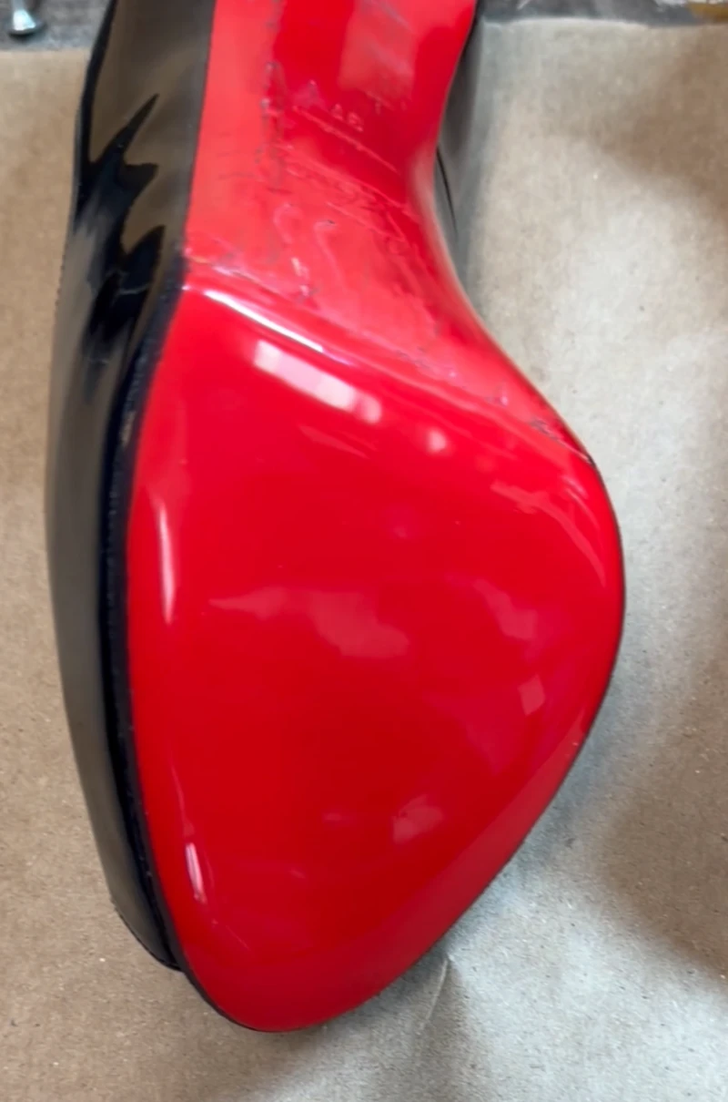 Christian Louboutin Very Prive Red Sole Restoration after repair 3