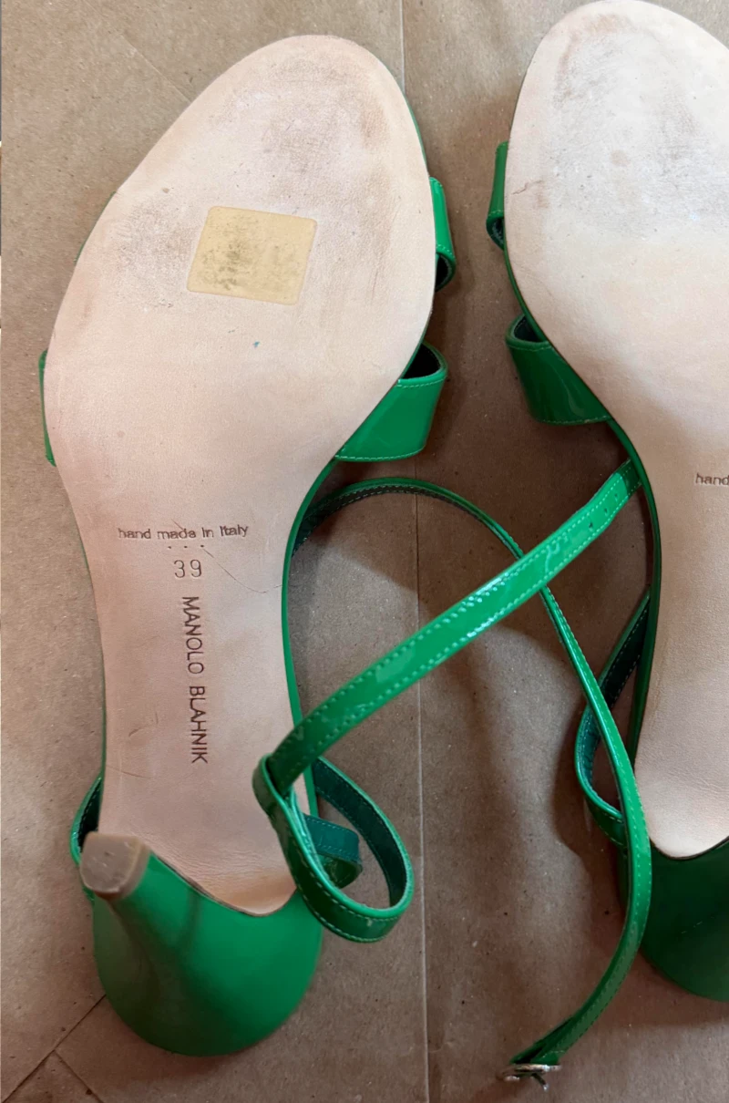 Manolo Blahnik Tormenta before repair 1