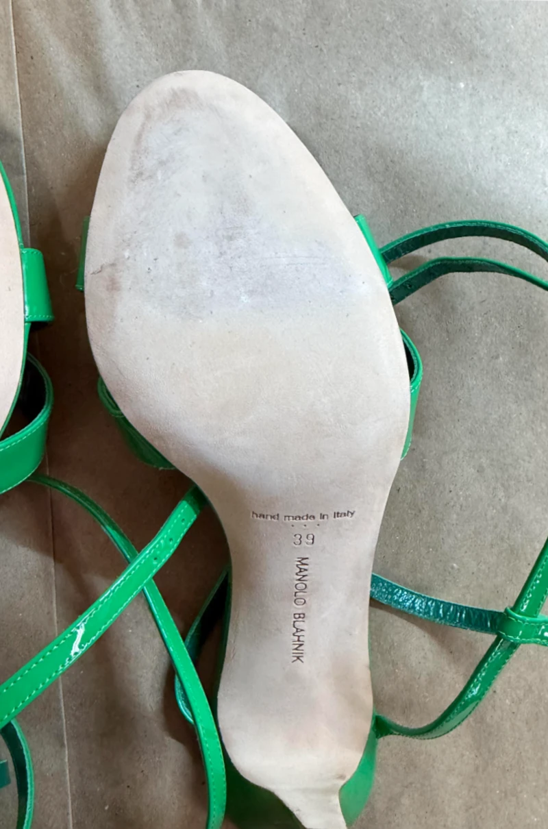 Manolo Blahnik Tormenta before repair 2