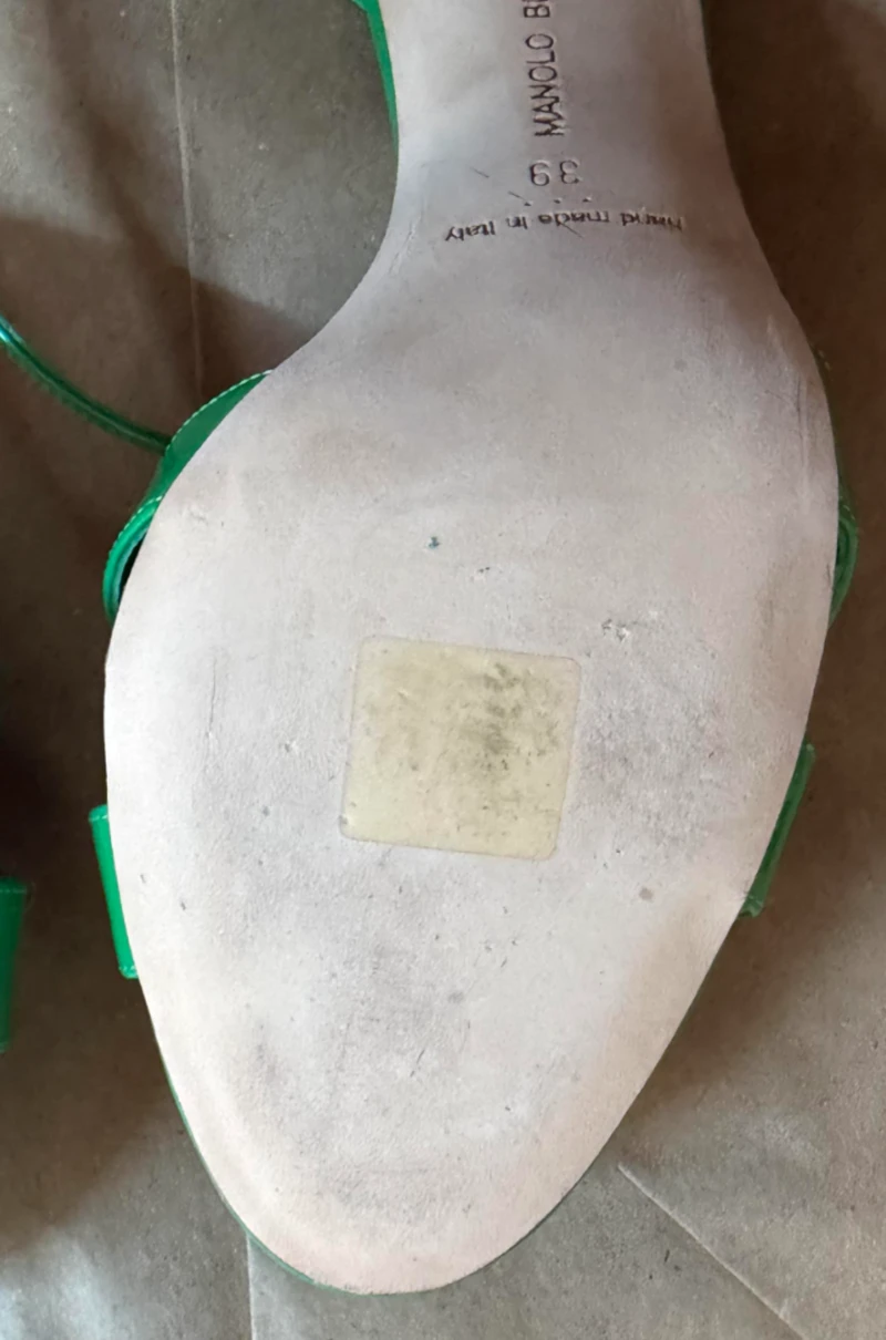 Manolo Blahnik Tormenta before restoration